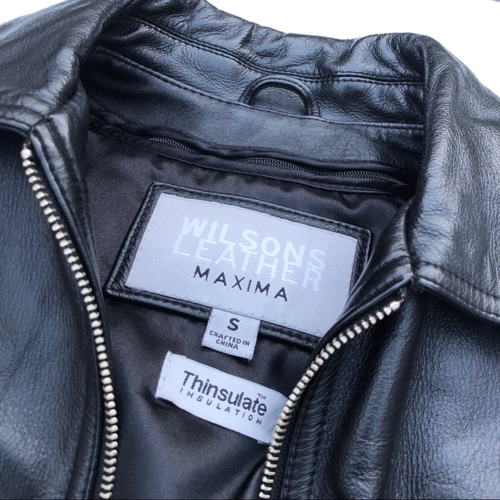 Wilson’s Leather Maxima Black Leather Jacket - Picture 2 of 7